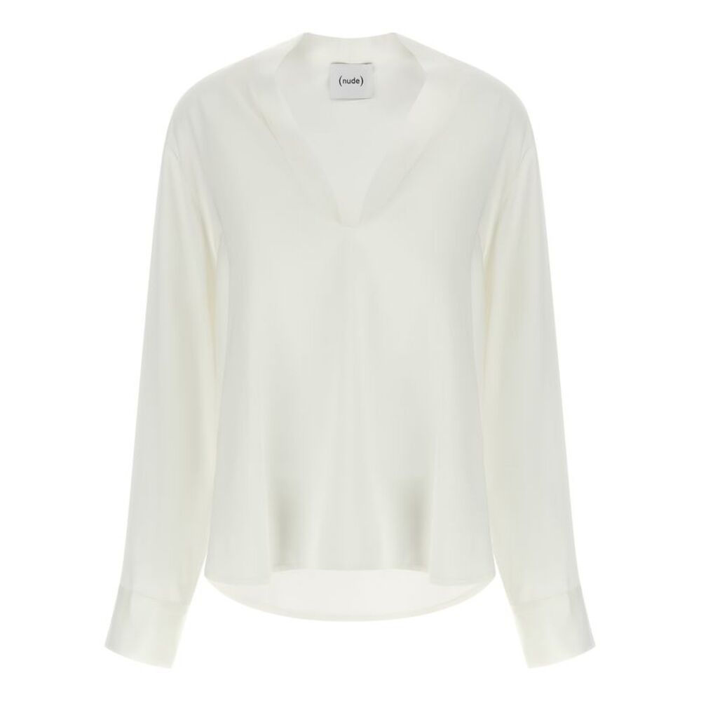 Nude Women V-Neck Blouse